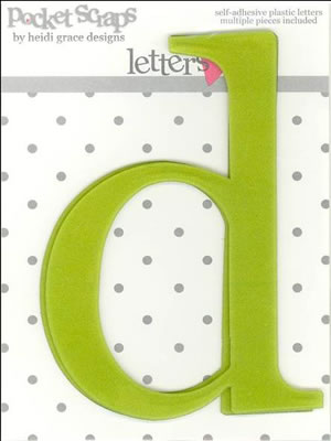 Heidi Grace - Inspire Me - Plastic Alpha Stickers d - 2/pk  (sold in 3's)